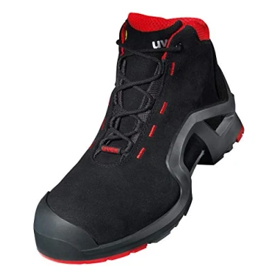 Afbeelding van Uvex 1 X tended Support Veiligheidsschoenen, uniseks, Zwart en rood.