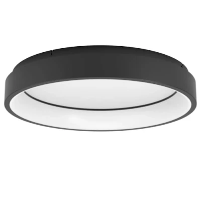 Afbeelding van EGLO connect.z Marghera Z Smart Plafondlamp Ø 60 cm Zwart/Wit Instelbaar RGB &amp; wit licht Dimbaar Zigbee