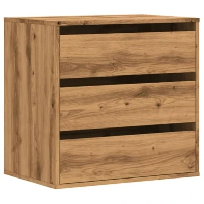 Afbeelding van vidaXL Ladekast 60x41x58 cm bewerkt hout artisanaal eikenkleurig