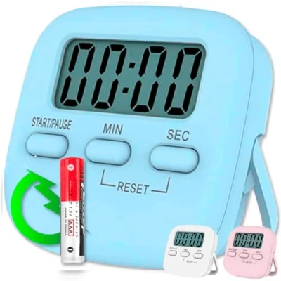 Afbeelding van CREADY® Keukentimer met groot lcd display, digitale stopwatch krachtig alarm, wedstrijdstopwatch, timer, Pomodoro timer
