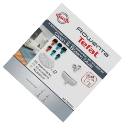 Image de Kit accessoires Rowenta Brosses à dents joints de verre balai Vapeur Clean Multi ZR850003