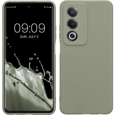 Afbeelding van kwmobile telefoonhoesje geschikt voor Oppo A80 5G Hoesje smartphone Precisie camera uitsnede In grijsgroen