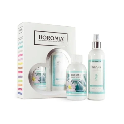 Afbeelding van Horomia Geschenkset Bianco Infinito Wasparfum &amp; Textielspray Geur bij de Was Wasgeurtje Parfum voor Geurbooster