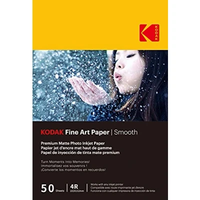 Afbeelding van KODAK 50 vellen van 230g/m² fotopapier, mat, A6 formaat (10x15cm), Smooth effect inkjet printen 9891093