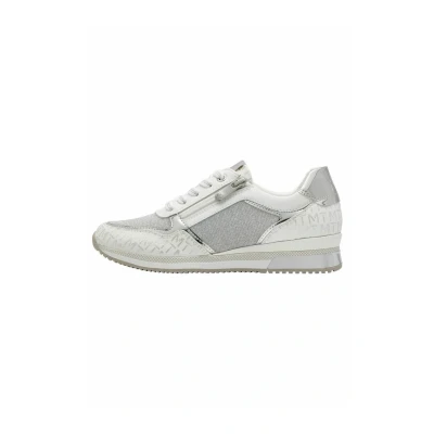 Afbeelding van Marco Tozzi Sneakers laag, Dames, Maat: 36, White silver Imitatieleer/ textiel