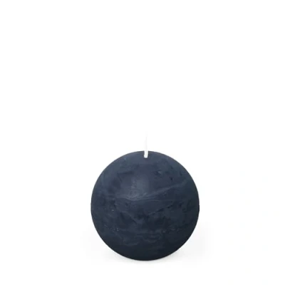 Afbeelding van Rustiek Kaars Bol 80mm donkerblauw Spaas