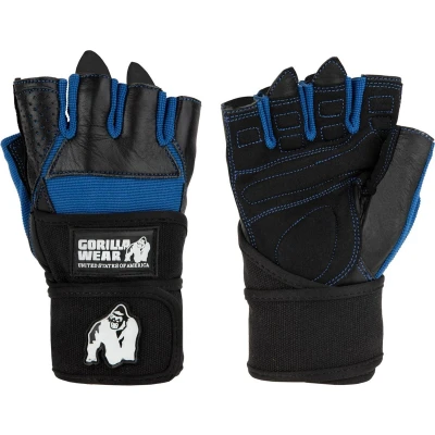Afbeelding van Gorilla Wear Dallas Wrist Wrap Handschoenen Sporthandschoenen Unisex Zwart/Blauw M