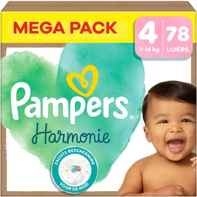 Afbeelding van Pampers Harmonie (Gr. 4, Halfjaarlijks pakket, 78 Stuk)