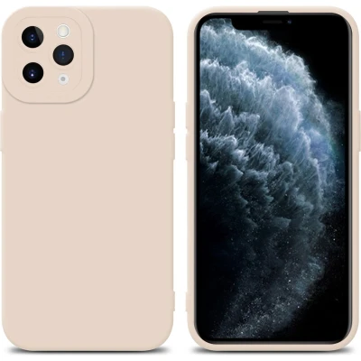 Afbeelding van Cadorabo Hoesje geschikt voor Apple iPhone 11 PRO MAX in Fluid CREAM Beschermhoes gemaakt van flexibel TPU silicone Cover Case