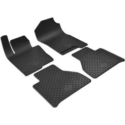 Afbeelding van WALSER 50835 Vloermatset Rubber voor en achter 4 Zwart Op maat gemaakt