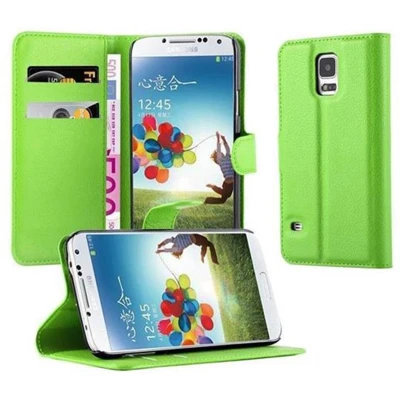 Afbeelding van Cadorabo Hoesje geschikt voor Samsung Galaxy S5 / NEO in MUNT GROEN Beschermhoes met magnetische sluiting, standfunctie en kaartvakje Book Case Cover Etui