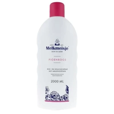 Afbeelding van Melkmeisje Bad en Douche Creme Pioenroos 2000 ml