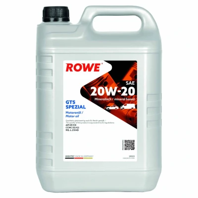 Afbeelding van ROWE 5 liter HIGHTEC GTS SPECIAL SAE 20W 20 motorolie minerale voor auto&#039;s