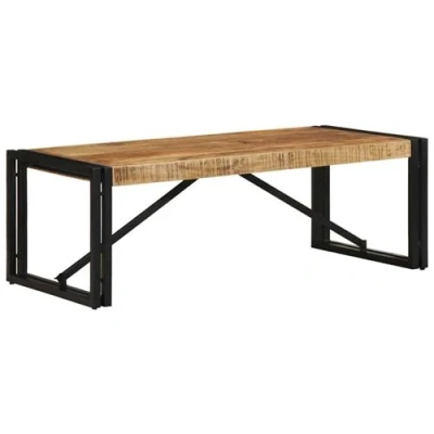 Image de vidaXL Table basse 100x50x35 cm bois de manguier massif brut374069