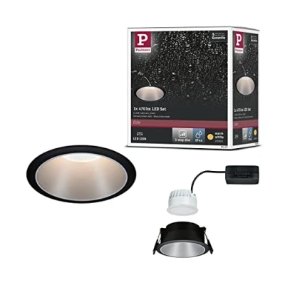 Afbeelding van Paulmann 93407 Cole Coin Inbouwlamp LED 6 W Zwart, Zilver