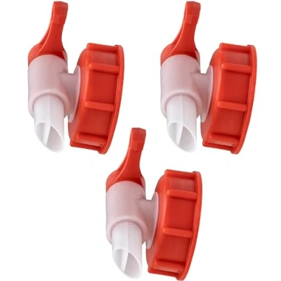Afbeelding van ISOLATECH Sabeu Fluxx AH 23/51 HF afvoerkraan voor 5 l en 10 liter jerrycan met DIN 51 buitendraad 54,8 mm schenktuit 23 glucosevrije vulling 3 stuks