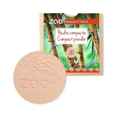 Afbeelding van ZAO essence of nature Navulverpakking compact kleurpoeder 302 oranjebeige 9 g