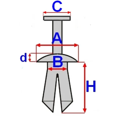 Afbeelding van ROMIX A60953 Clip, sier /beschermingslijst RENAULT: CLIO 2