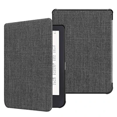 Afbeelding van FINTIE Beschermhoes voor Kobo Clara HD beschermhoes, dun, licht, magneetsluiting, automatische wekker/slaapfunctie, eBook 6 inch 2018, denim houtskool