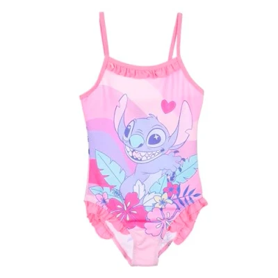 Afbeelding van Disney Lilo et Stitch Maillot de bain pour fille Motif floral, rose, 7 ans