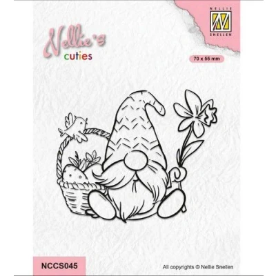 Afbeelding van Nellie Choice Nellie&#039;s Cuties Clear Stamp Paas Gnome 3 NCCS045 (03 23)