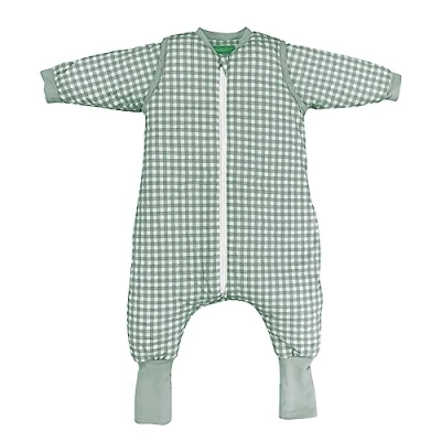 Afbeelding van molis&amp;co Babyslaapzak met afneembare voeten, mouwen en sokken, 2,5 TOG 2,5, ideaal voor de overgangsseizoenen winter, 100% katoen, Oeko Tex 100, muntthee, 60 cm (6 maanden))
