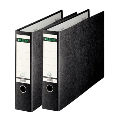 Afbeelding van Leitz 180 Kartonnen Ordner Ft A3 Dwars, Rug Van 7,7 Cm, Zwart