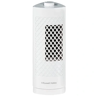 Afbeelding van Russell Hobbs RHTF1321 Mini torenventilator, licht, draagbaar, 33 cm, 3 snelheden, 75 draaihoek, sterke luchtstroom, stille werking, wit
