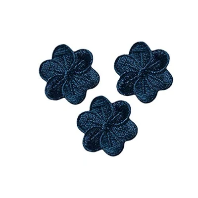 Afbeelding van Kids and Hits opstrijkbare patches met bloemenpatroon, donkerblauw, 3 stuks