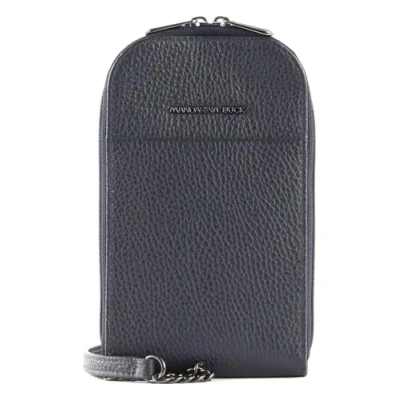 Afbeelding van MANDARINA DUCK Leren Schoudertas mobiele telefoon Mellow Leather Phone Crossbody Bag Dress Blue Donkerblauw