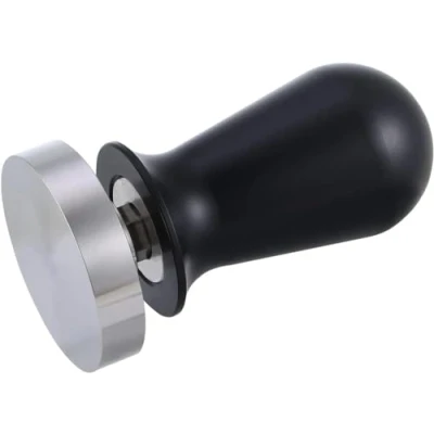 Afbeelding van VIA CREMA Siebträger 130167 Espresso Tamper gekalibreerd met platte bodem van roestvrij staal, 54 mm, zwart