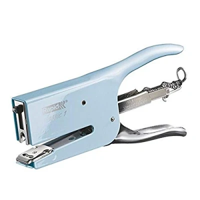 Image de Rapid pince agrafeuse classique k1 retro fondant blue, bleu clair, capacit dagrafage 50 feuilles, profondeur d insertion 5