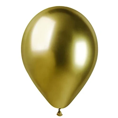 Afbeelding van Zak met 50 metalen ballonnen van premium kwaliteit G120 natuurlijk latex (diameter 33 cm/13 inch), metallic goud