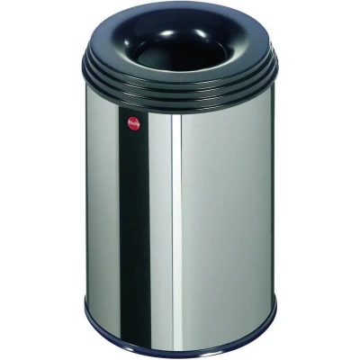 Afbeelding van Hailo 0915 022 Profiline Safe M Prullenbak 14L Rvs/Zwart