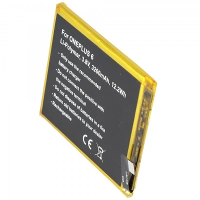 Afbeelding van Batterij geschikt voor ONEPLUS 6, Li Polymer, 3.8V, 3200mAh, 12.2Wh, ingebouwd, zonder gereedschap