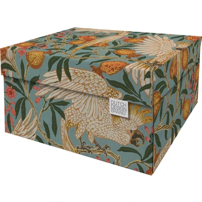 Afbeelding van Dutch Design Brand Storage Box Opbergdoos Opbergbox Bewaardoos Vogels Fruit Cockatoo and Pomegranate