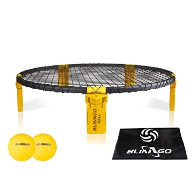 Afbeelding van Roundnet Games Set bestaande uit speelnet, 2 ballen, trekkoord, balpomp met 1 naald en handleiding