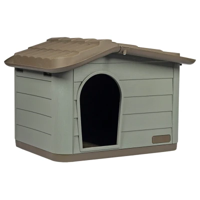 Afbeelding van Duvo+ Hondenhuis Pepita 2 Eco Bruin&amp;Groen Hondenhok 76x59x55 cm