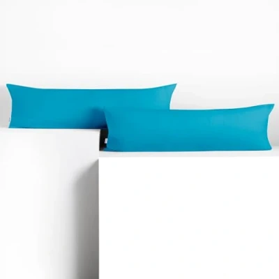 Afbeelding van DecoKing 2 kussenslopen 20 x 145 cm, jerseykatoen, rits, cyaan barnsteen, stuks