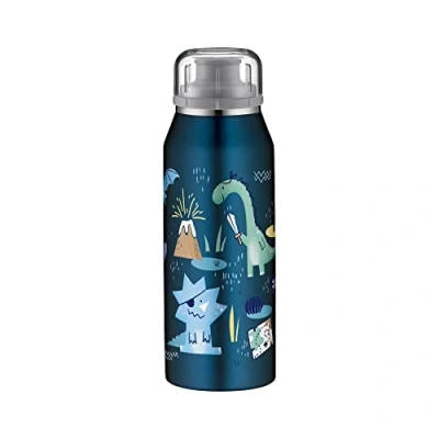 Afbeelding van alfi KIDS ISO BOTTLE Thermosfles voor kinderen, roestvrij staal, 350 ml, volledig lekvrij, met schroefdop, houdt 12 uur warm en 24 koud, dranken