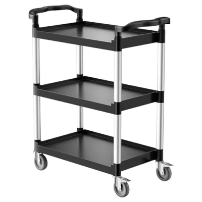 Image de VEVOR Chariot de Service Desserte à Roulettes Utilitaire 3 Niveaux 880x410x990mm