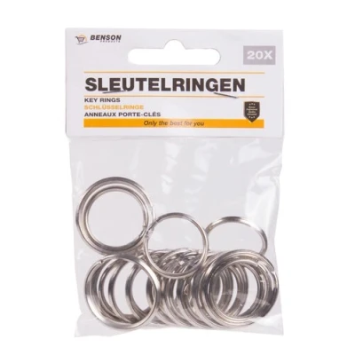 Afbeelding van Benson Sleutelringen Metaal 25 &amp; 30 mm 20 delig