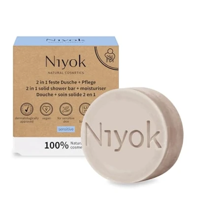 Afbeelding van Niyok Moisturizing Soapbar Sensitive 80G Geurvrij Milieuvriendelijk Hydraterend