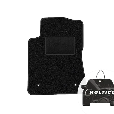 Afbeelding van moto MOLTICO 1 stuk zwart fluweel bestuurderszijde vloermat voor Citroen C3 Aircross vanaf 2017