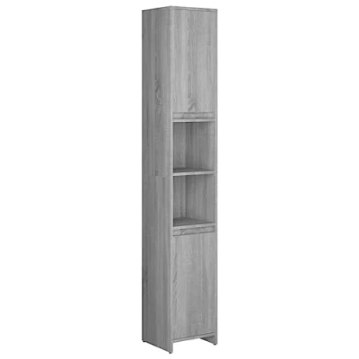 Afbeelding van vidaXL Badkast Sonoma grijs 30x30x183,5 cm bewerkt hout