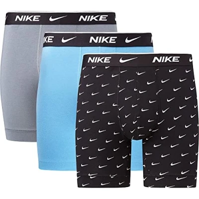 Afbeelding van Nike Underwear Brief 3 PACK Onderbroeken, Heren, Maat: XS, Print/grey/uni blue