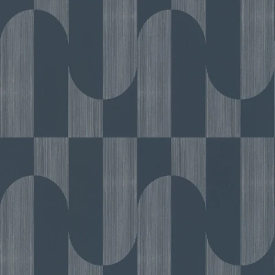 Afbeelding van Dutch Wallcoverings Asperia Metro blauwgrijs vliesbehang 10m x 53cm A60003