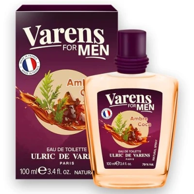Afbeelding van ULRIC de Varens For Men Eau Toilette Amber Coca Oriental, Gourmand, Herengeur Spray Made in France 100 ml