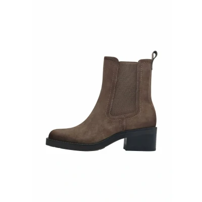 Afbeelding van Tamaris Korte laarzen, Dames, Maat: 38, Taupe Leer/ synthetisch