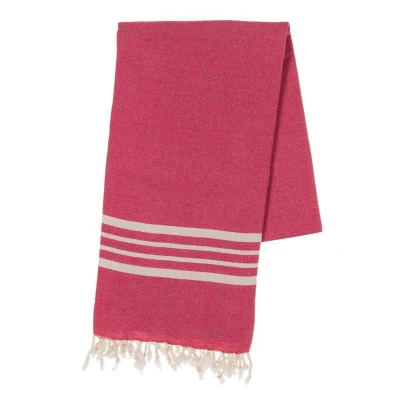 Afbeelding van Hamamdoek Krem Sultan Fuchsia 180x100cm van Lalay